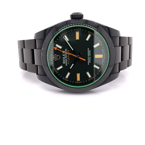 blackout concept rolex milgauss green